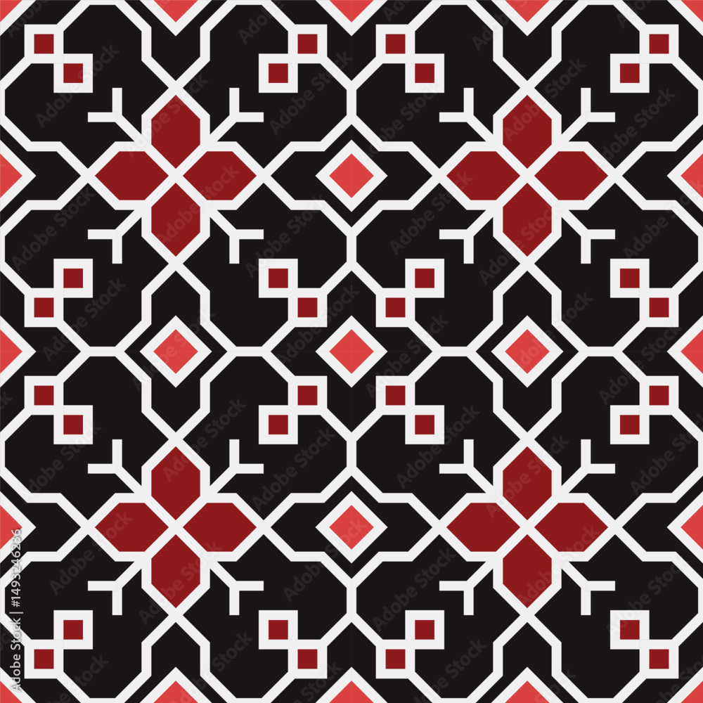 Aufkleber vector geometric ornament in ethnic style. abstract seamless pattern with eps 10. simple modern back
