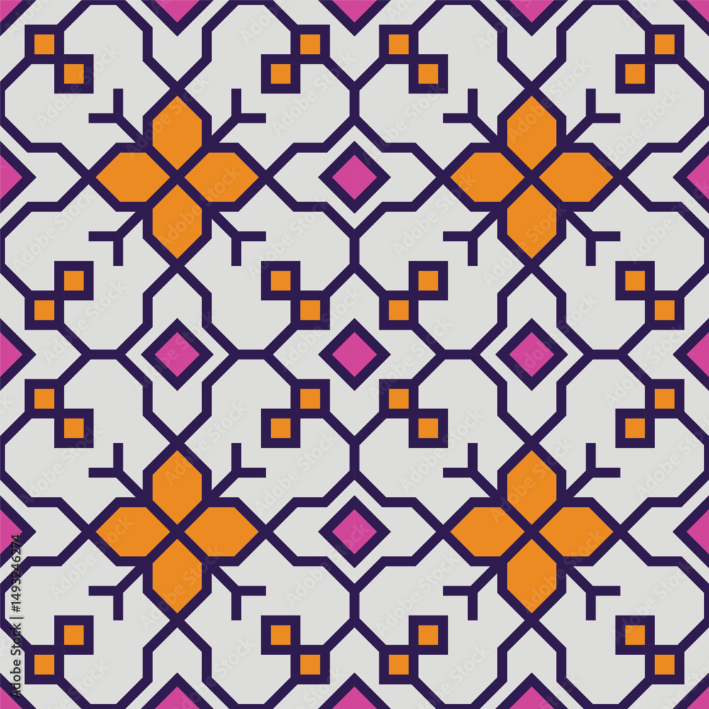 Aufkleber vector geometric ornament in ethnic style. abstract seamless pattern with eps 10. simple modern back