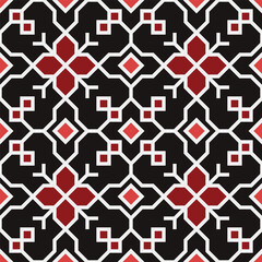 Vector geometric ornament in ethnic style. Abstract seamless pattern with EPS 10. Simple modern background texture. Repeat geo design