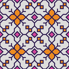 Vector geometric ornament in ethnic style. Abstract seamless pattern with EPS 10. Simple modern background texture. Repeat geo design