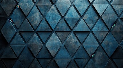Abstract dark blue triangular pattern