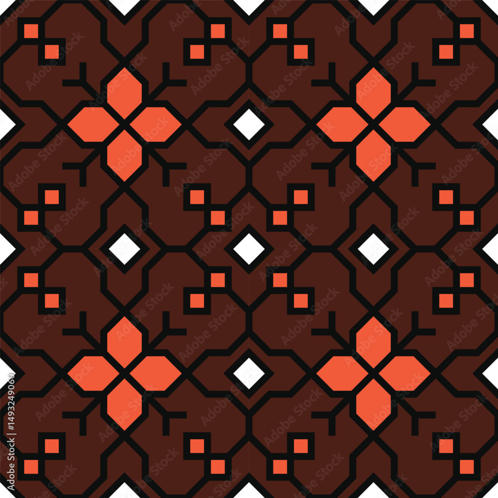 Aufkleber vector geometric ornament in ethnic style. abstract seamless pattern with eps 10. simple modern back