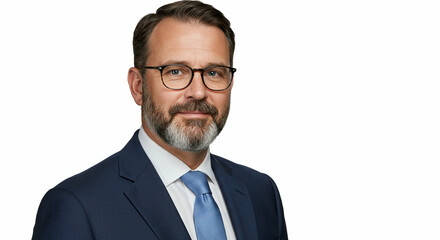Confident man in suit ready to lead