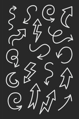 Hand drawn arrow vector set collection