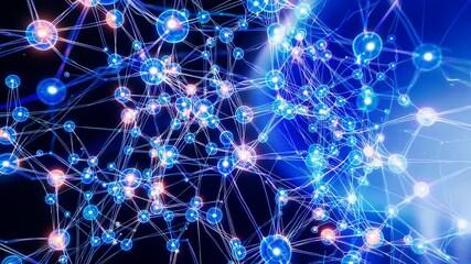 Glowing abstract neural network visualizing interconnected neurons, synapses, and brain activity, representing medical research, AI, neuroscience, and futuristic technology concepts. - Powered by Adobe
