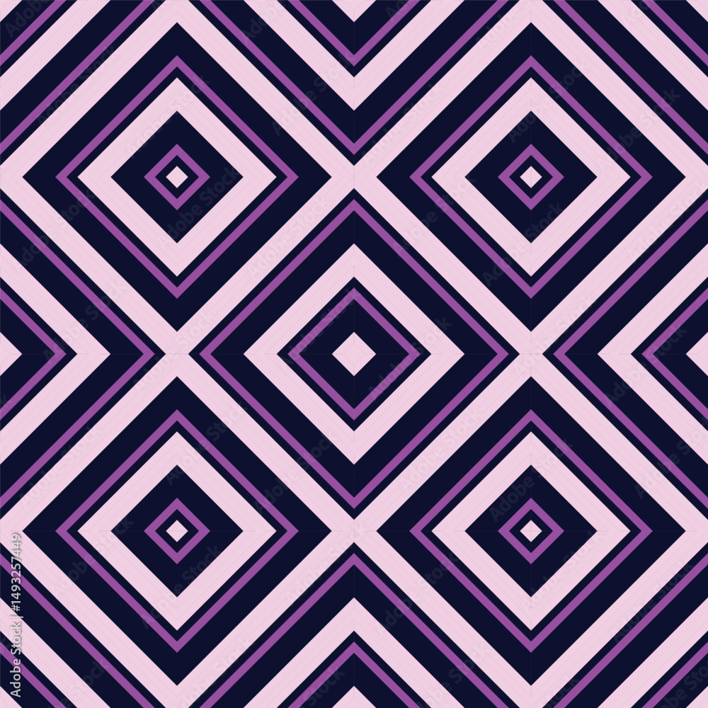 Poster vector minimalist geometric texture. subtle seamless pattern with linear diamonds, rhombuses, thin l