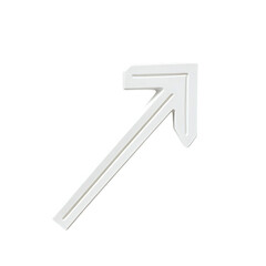 Minimal Arrow with a Crisp Structure in Pure Isolated on Transparent Background