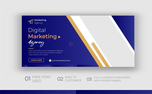Digital Marketing Agency Facebook Cover Photo Design and Corporate Business Social Media Instagram post template