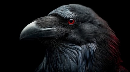 Fototapeta premium Intense Close-Up of Raven