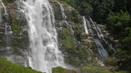 Wachirathan Waterfall at Doi Inthanon, Chiang Mai, Thailand.
