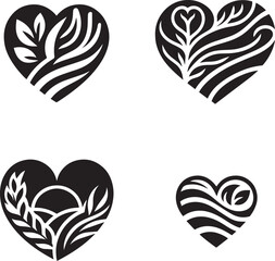 Obraz premium Heart vector logo or icon