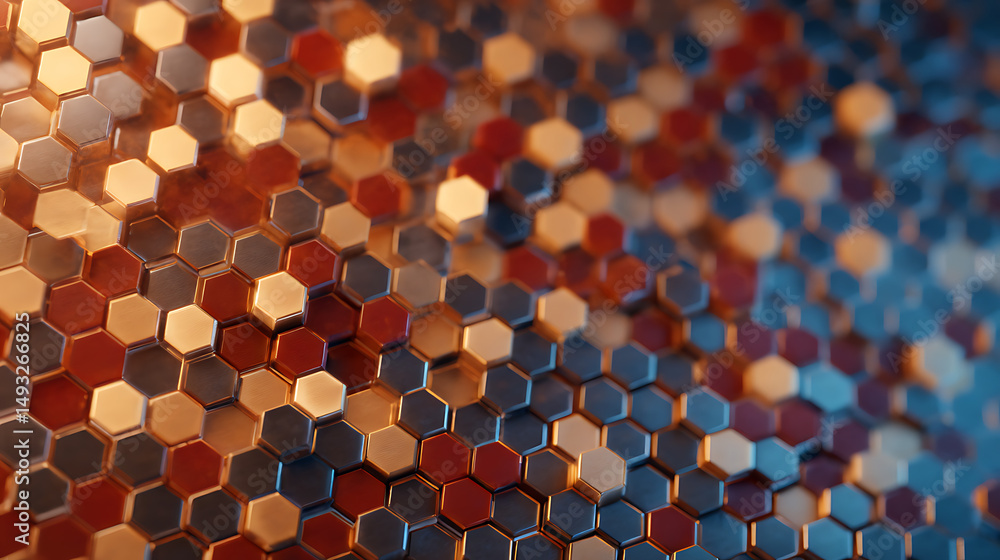 Poster abstract hexagonal texture 20444569 1