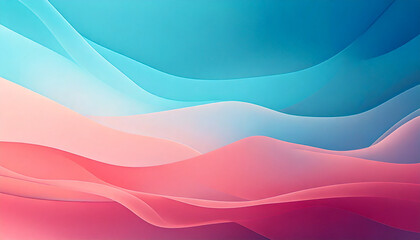 Obraz premium Abstract Colorful Waves in Soft Blues and Pinks for Background Art