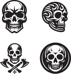 Skull vector logo or icon