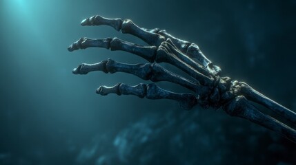 Skeleton Hand Underwater Scene