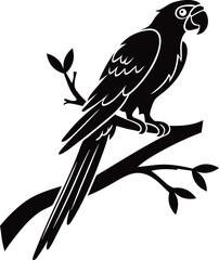 Parrot vector illustration silhouette image