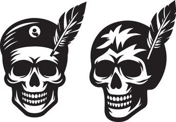 Obraz premium Skull vector logo or icon