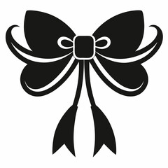 black and white bow