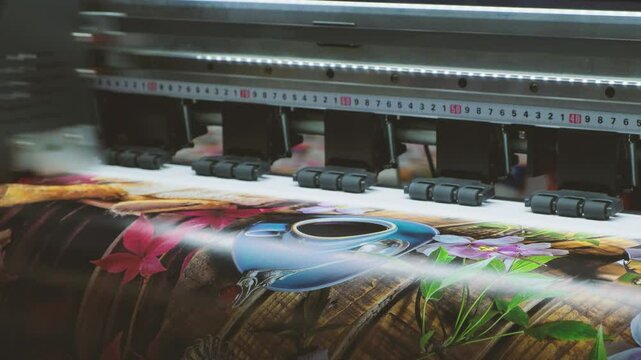 A printer is printing a picture