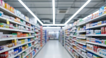 supuermarket aisle blurry background 