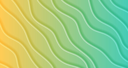 Pastel orange and cyan blue smooth wavy pattern abstract elegant background. Vector graphic design