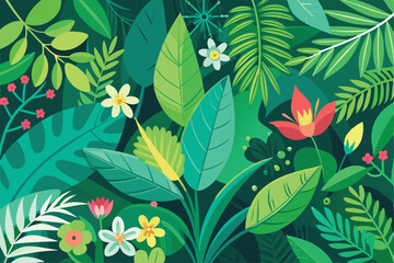  green floral background with leaves.eps