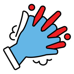 Finger Washing Instructional Hygiene Vector Icon Symbol