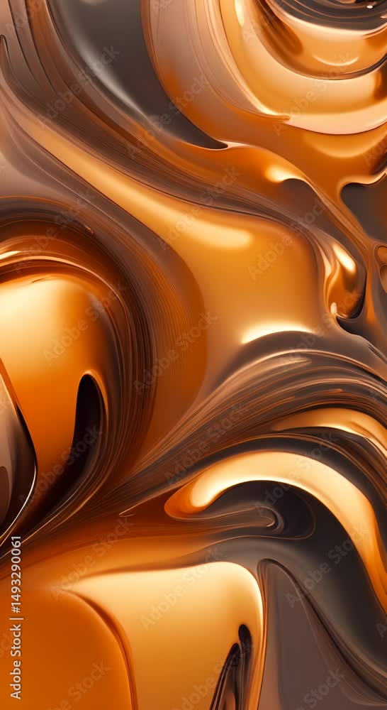 Poster abstract background with fluid shapes and warm light providing a dynamic and vibrant visual experien