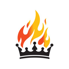 Flaming Crown Logo Design © Fanny