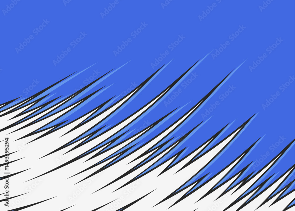 Poster abstract background with curved spike pattern and with some copy space area