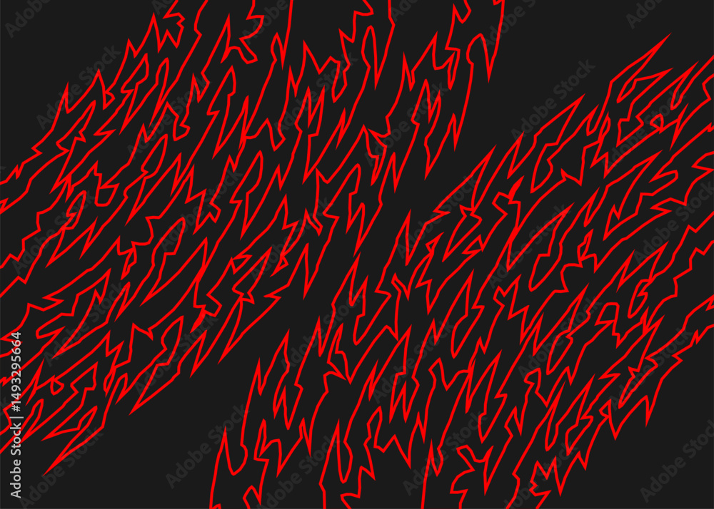 Poster abstract background with curved geometric spike lines pattern