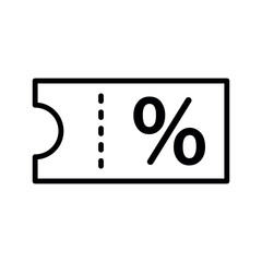 coupon sign symbol vector flat icon