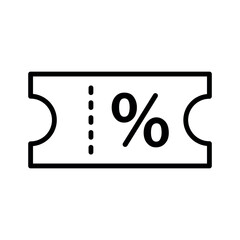 coupon sign symbol vector flat icon