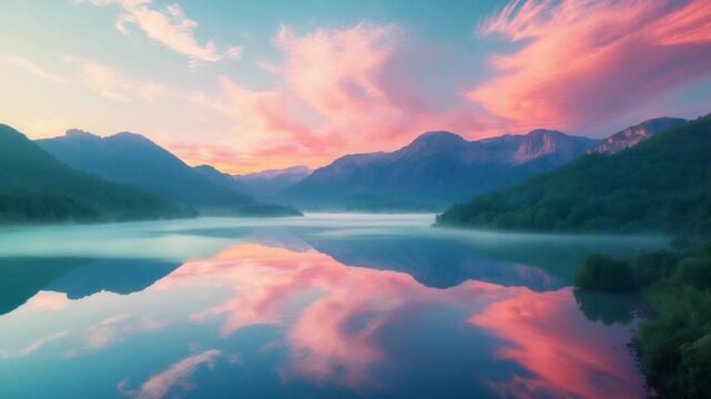 Sky-high glance at the lake