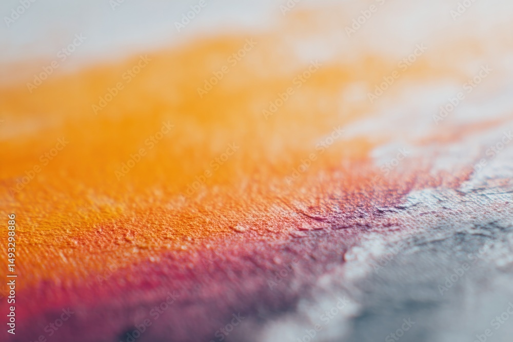 Aufkleber close-up of minimalist abstract painting with vibrant colors offering ample copy space and clean com