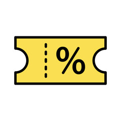 coupon sign symbol vector flat icon