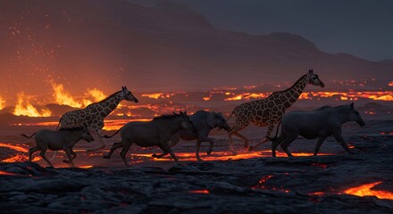 Animal Escape From Lava