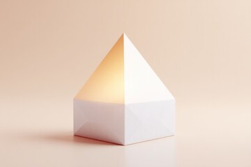 minimalistic 3d illustration of single geometric object on plain neutral background