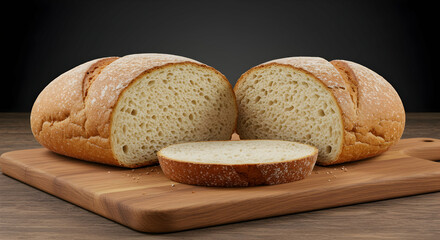 bread,  loaf,  sliced bread, Sliced Loaf of Bread on Wooden Cutting Board