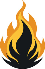 Classic silhouette flame