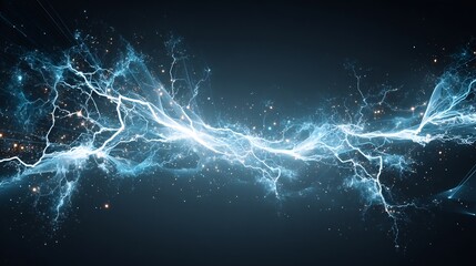 Hypnotic electric discharge with sparks and ethereal glow, abstract effect