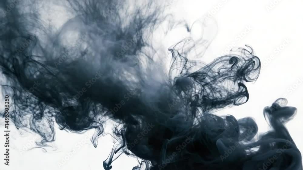 Poster dark swirls of smoke: a mesmerizing visual of dark smoke billowing gracefully, creating an artistic 