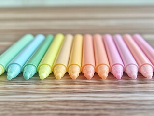 Pastel Paradise A dreamy gradient of colored markers art supplies stationery dreams aesthetic