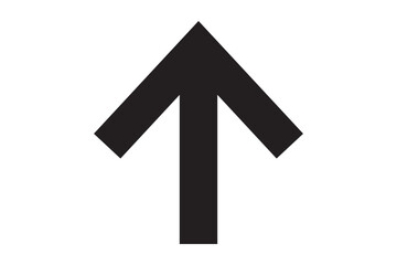 Black straight arrow icon on transparent background. flat style. arrow icon for your web site design, logo, app, UI. arrow indicated the direction symbol. curved arrow sign