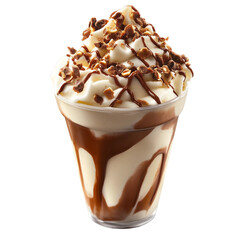  Transparent PNG available product photography reality a Chocolate ice cream on white and transparent background.