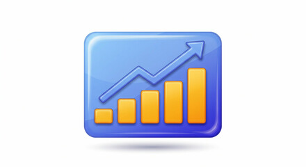 Upward trend chart financial growth illustration