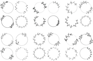 set of floral patterns