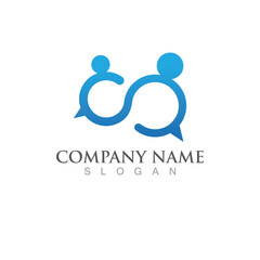 Bubble chat  logo and symbol vector image