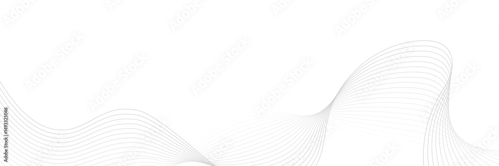 Aufkleber abstract white and gray background. abstract linear flowing particles future technology concept abst