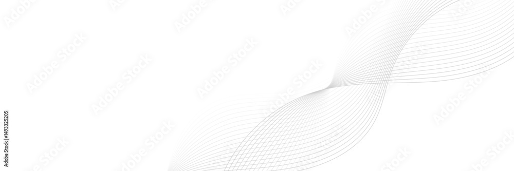 Poster abstract white and gray background. abstract linear flowing particles future technology concept abst